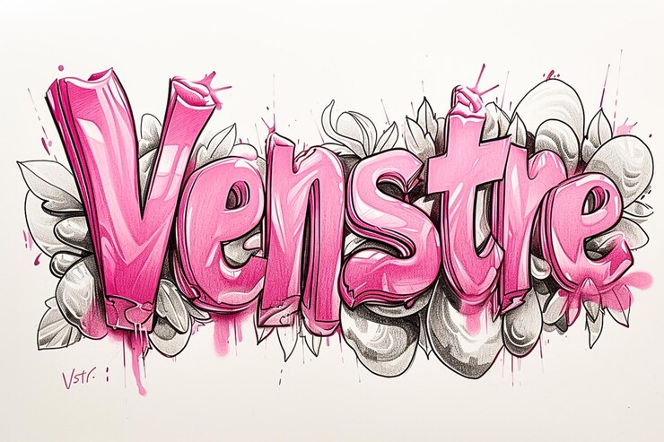 Foto arte de graffiti de la palabra verstite con flores y hojas