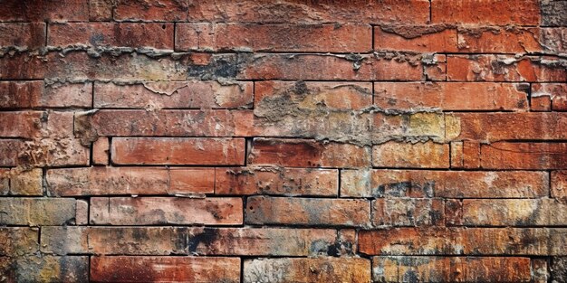 Arte gráfica de textura de parede de tijolo antigo gerada por IA generativa