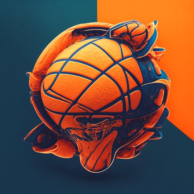 Foto arte gráfico de baloncesto de atractivo atlético