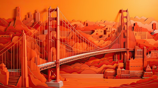 Arte gráfico de diseño de puentes