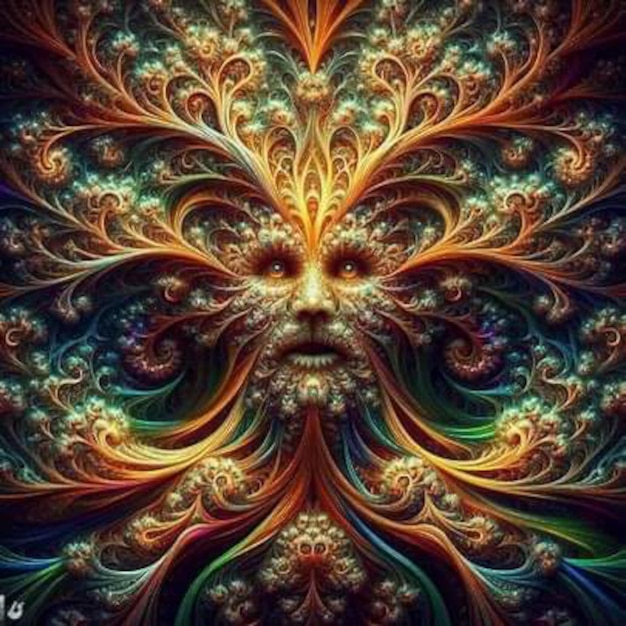 Arte de la hoja que despierta el tercer ojo