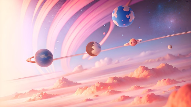 El arte de la ilustración de los planetas