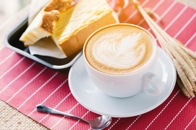 arte del latte de la taza de café