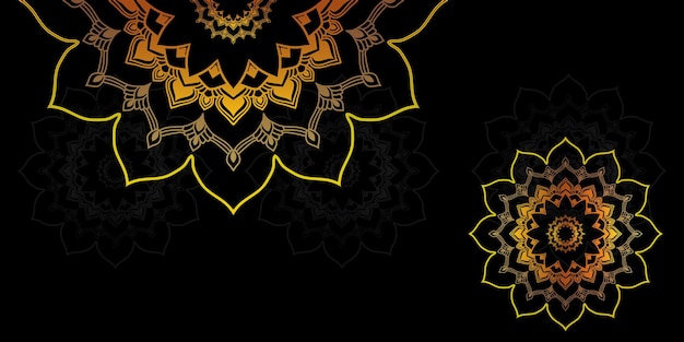 Arte de línea de ilustración y mandala colorido para todos.