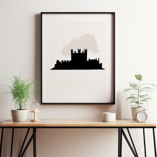 Arte de línea minimalista del castillo de Lancaster