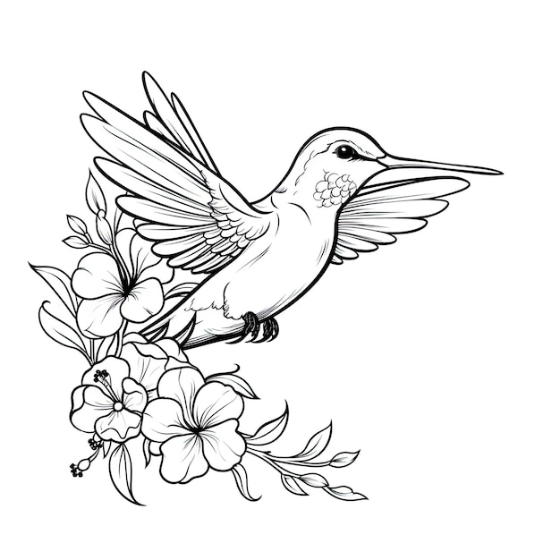 Arte de la línea de pájaros