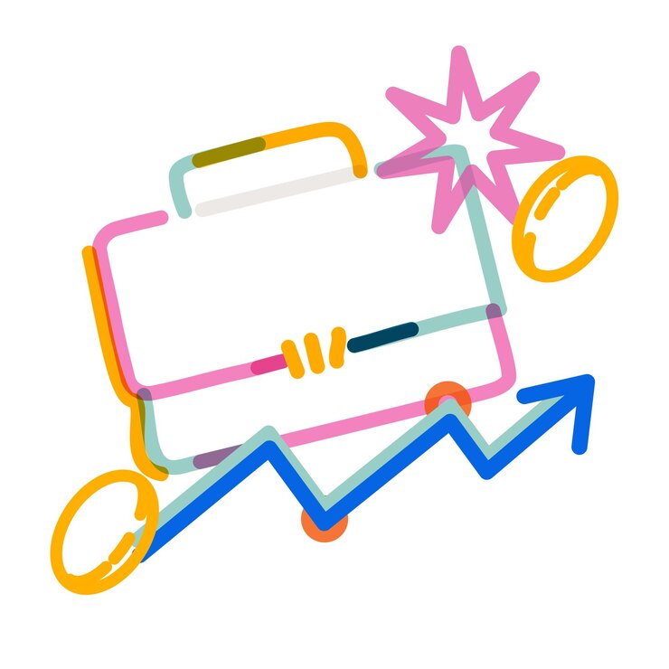 Foto arte de líneas de doodle de negocios png fondo transparente