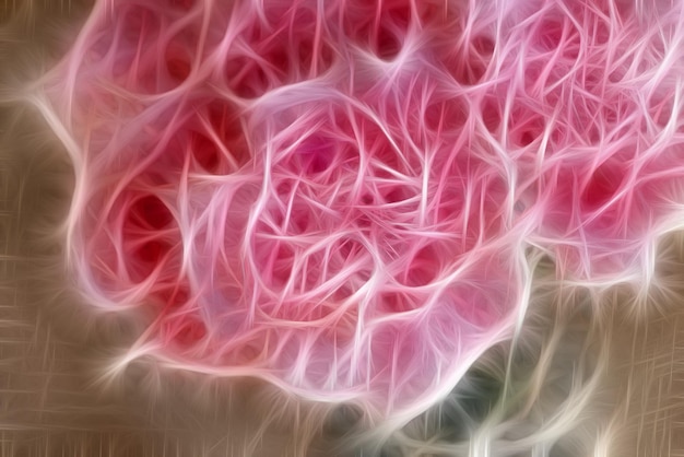 Arte de líneas de paisajes florales