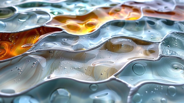 Arte líquido etéreo Una danza de colores y texturas