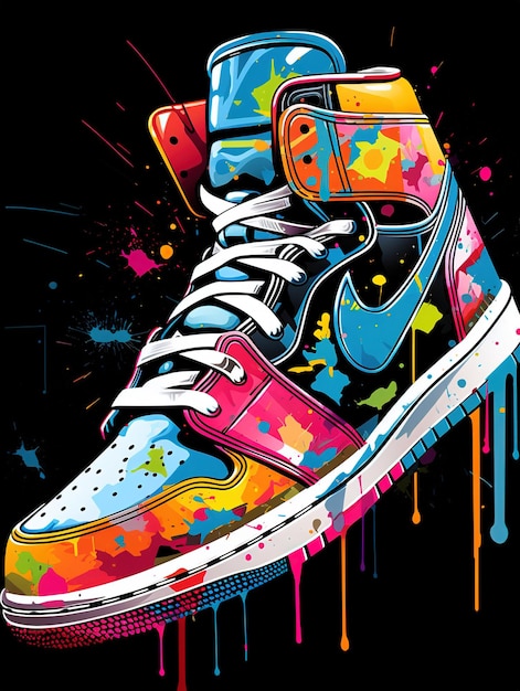 arte listo para imprimir ilustraciones de graffiti coloridos