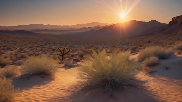 Arte de llamaradas de luz pintura gráfica forma de desierto