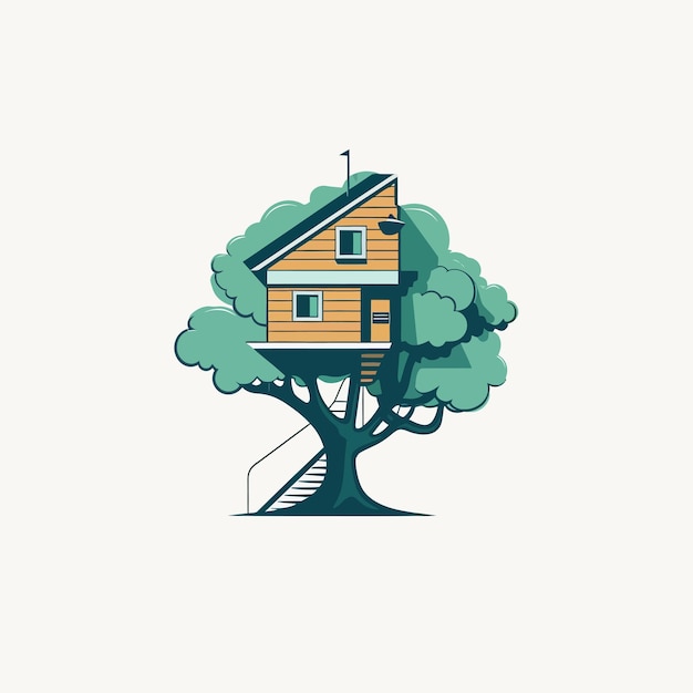 Foto arte del logotipo del árbol de haus