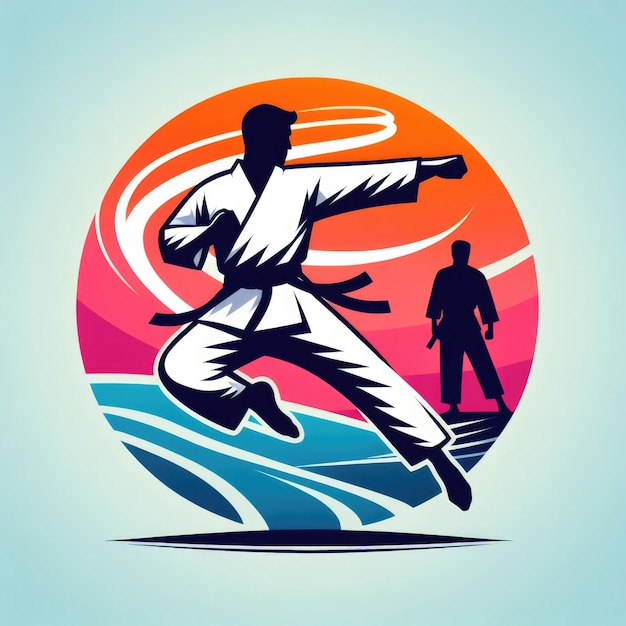 Foto arte logotipo de karatê ilustração de símbolo esportivo