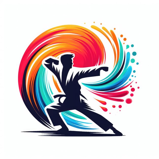 Foto arte logotipo de karatê ilustração de símbolo esportivo
