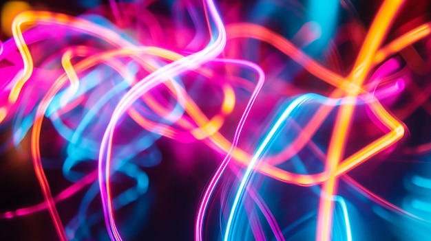 Arte de luces de neón abstractas