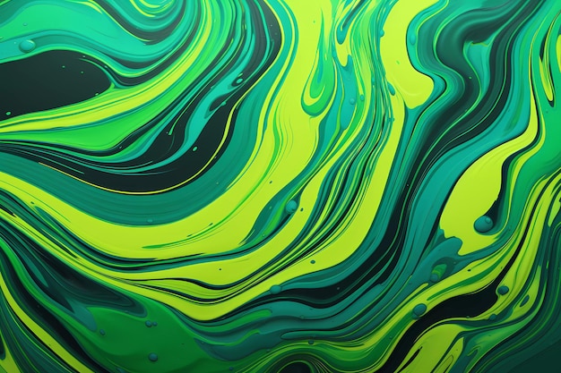 Arte de mármol pintura patrón de pintura líquida abstracta verde