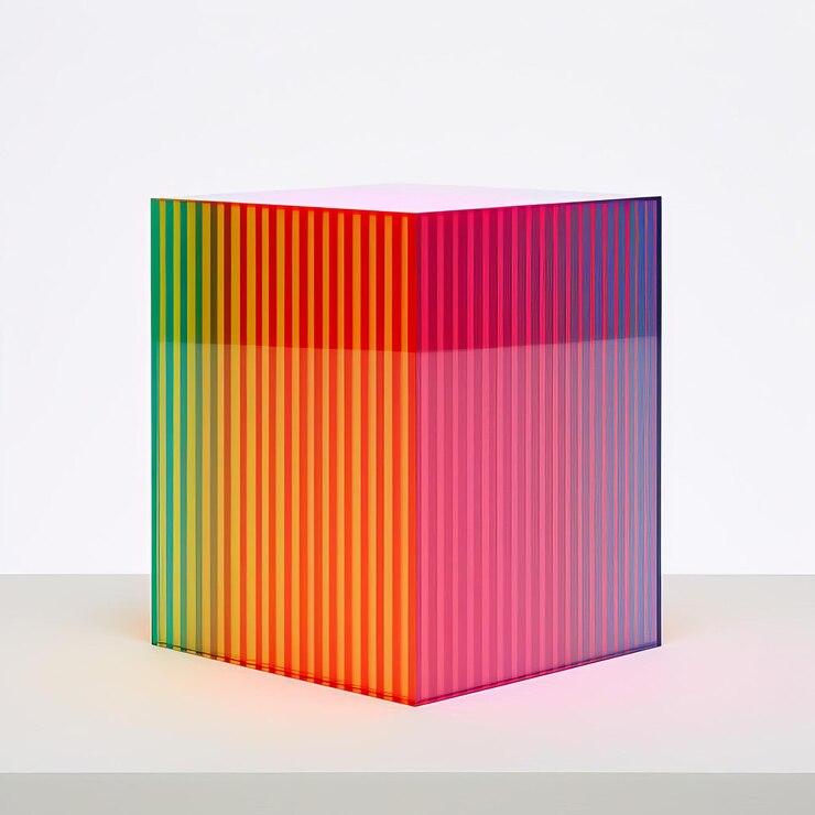 Foto el arte minimalista de carlos cruzdiez sobre fondos blancos aislados