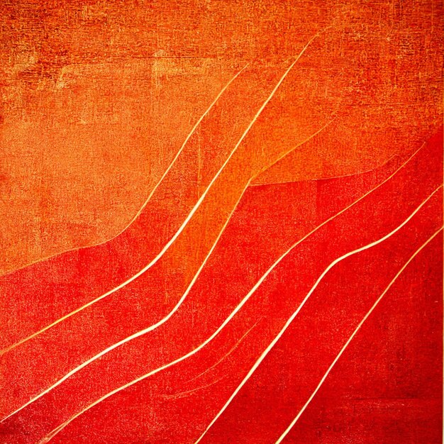 Arte moderna contemporânea abstrata em aquarela Ilustração minimalista de tons de laranja e vermelho