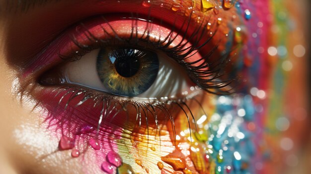 arte de ojos femenino atractivo atractivo fondo de papel de pared HD Foto