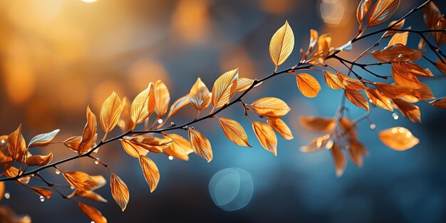 Arte otoño naturaleza soleada de fondo