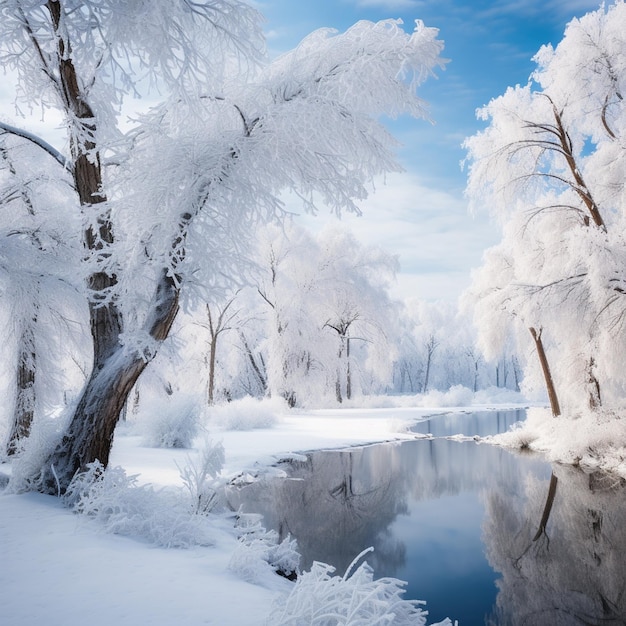 Arte del paisaje de invierno