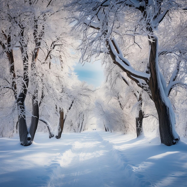 arte del paisaje de invierno