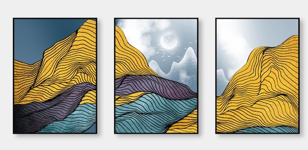 Arte paisajístico abstracto moderno Pintura decorativa de fondo