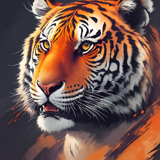 arte de papel de tigre