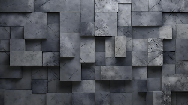 arte de pared de azulejos de hormigón geometría de fondo
