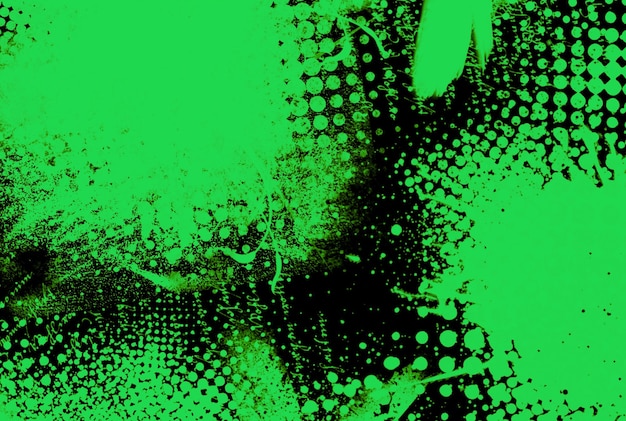 Arte de patrón de efecto punteado de fondo de graffiti de textura de semitono verde
