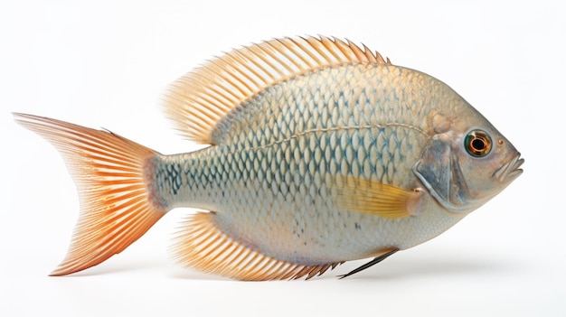 Arte de peces gourami de intrincada textura sobre un fondo blanco