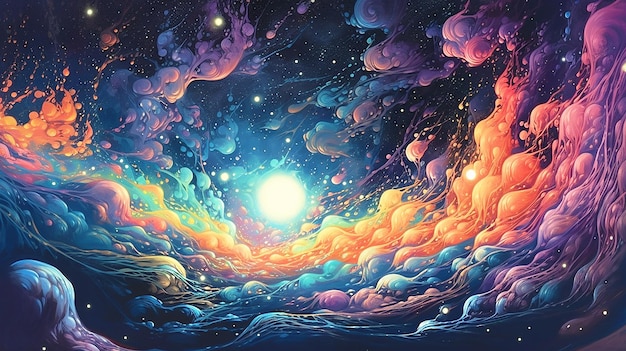 Arte de pintura espacial