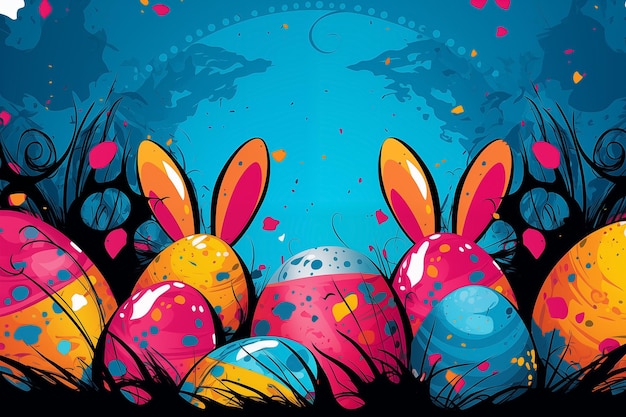 Arte pop de fondo de la Pascua