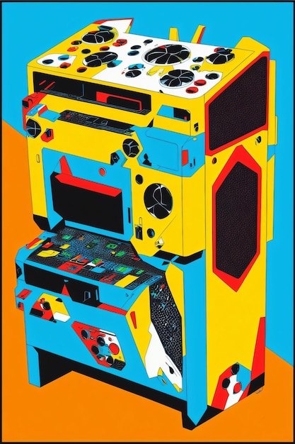 arte pop de la máquina de juego