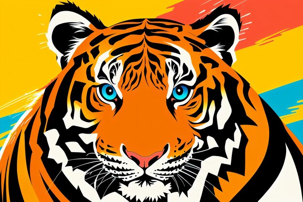 arte pop de un tigre