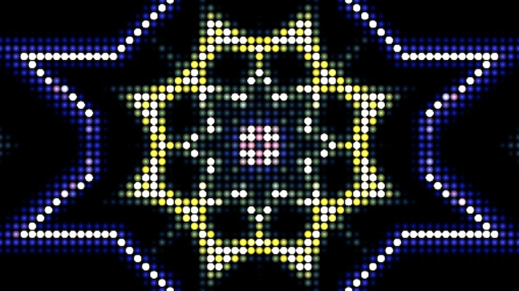 Foto arte psicodélico patrón abstracto fondo colorido simétrico premium