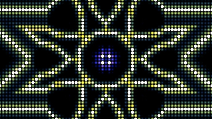 Foto arte psicodélico patrón abstracto fondo colorido simétrico premium