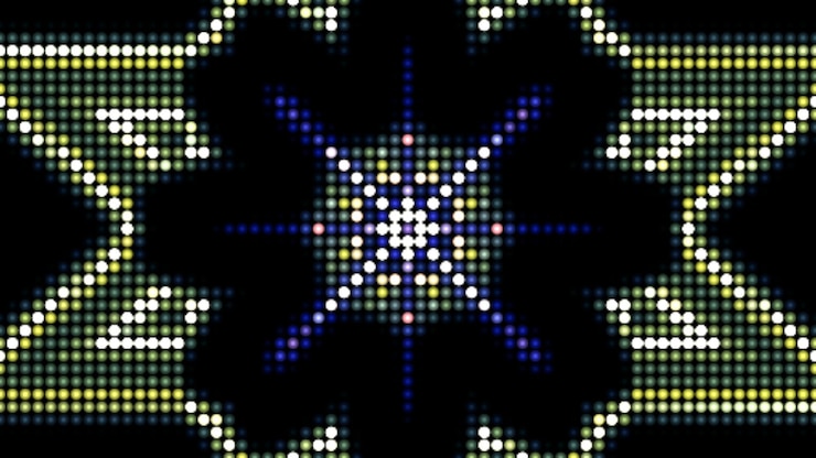 Foto arte psicodélico patrón abstracto fondo colorido simétrico premium