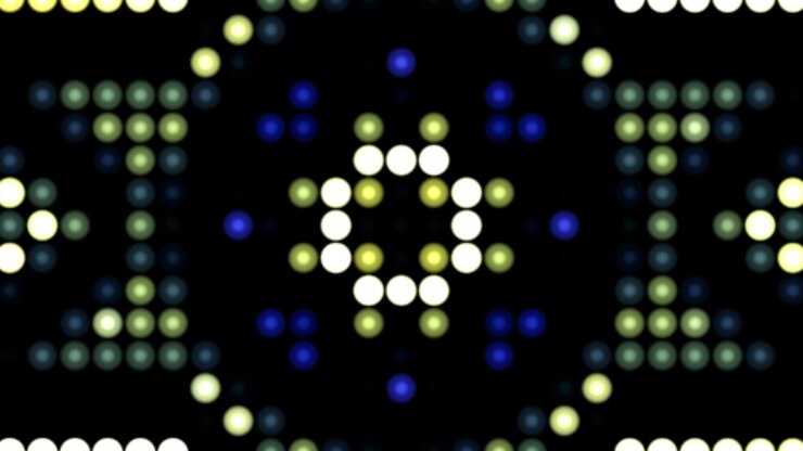 Foto arte psicodélico patrón abstracto fondo colorido simétrico premium