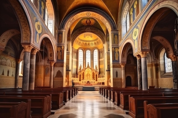 Arte românica da catedral gótica bizantina