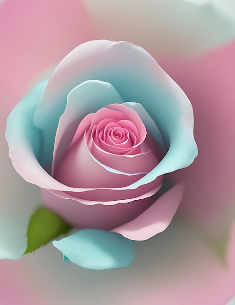 El arte de la rosa rosa