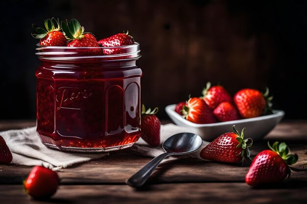 Foto el arte de los sabores explorando la comida desde todos los ángulos la ia generó la mejor foto un frasco de paja