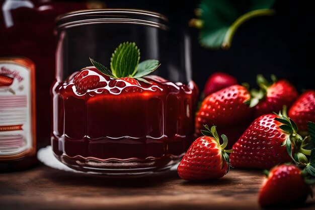 El arte de los sabores explorando la comida desde todos los ángulos la IA generó la mejor foto un frasco de paja