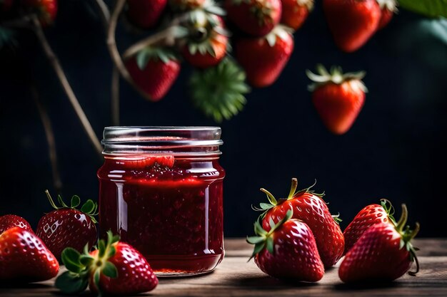 El arte de los sabores explorando la comida desde todos los ángulos la IA generó la mejor foto un frasco de paja