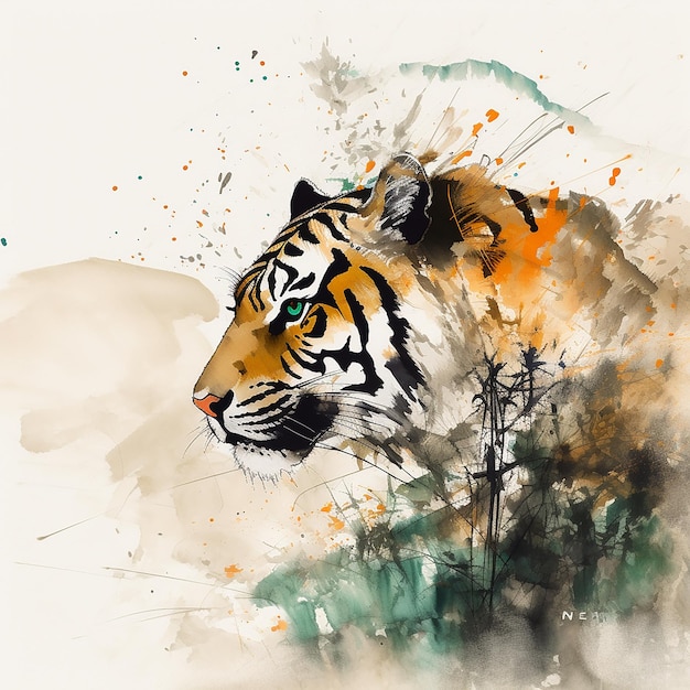 Foto arte del tigre