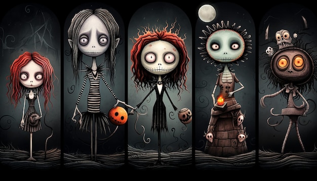 Foto el arte de tim burton.