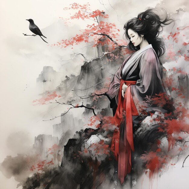 arte tradicional contemporânea sumi e artistas pintura azul arte popular japonesa