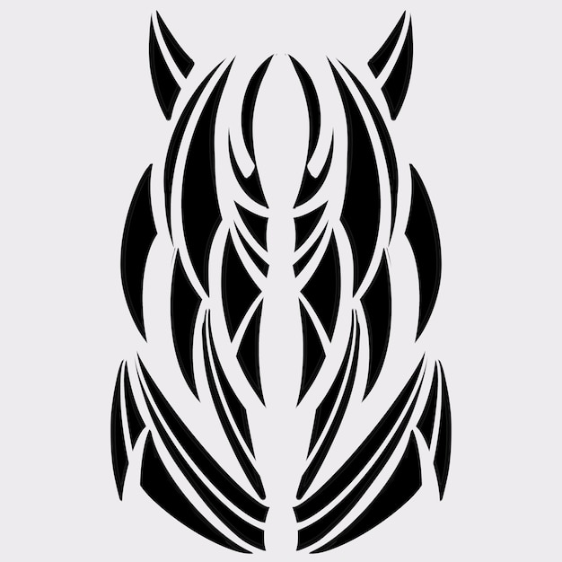 Arte tribal del ejemplo del diseño gráfico del modelo del tatuaje, arte tribal de la fantasía del estilo del arte abstracto en la piel,