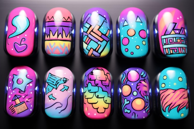 arte de uñas por el artista