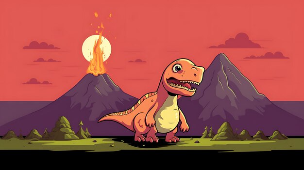 Foto arte vectorial de dinosaurios